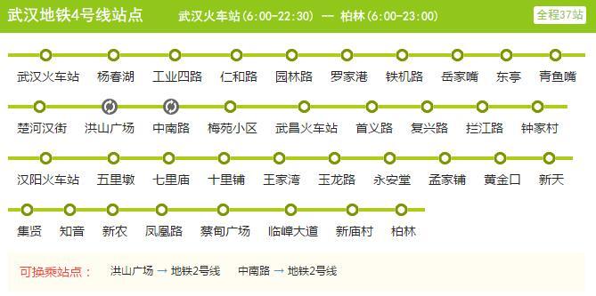 武汉地铁4号线线路图？武汉地铁2号线线路图？